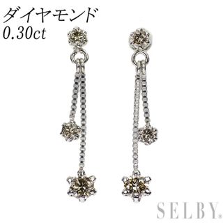 Pt900 ダイヤモンド ピアス 0.30ct(ピアス)