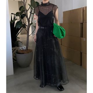 アメリヴィンテージ(Ameri VINTAGE)のアメリヴィンテージHOROSCOPE SHEER PLEATS SKIRTセット(セット/コーデ)