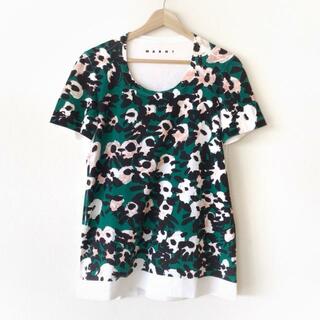MARNI(マルニ) 半袖Tシャツ レディース - グリーン×黒×マルチ