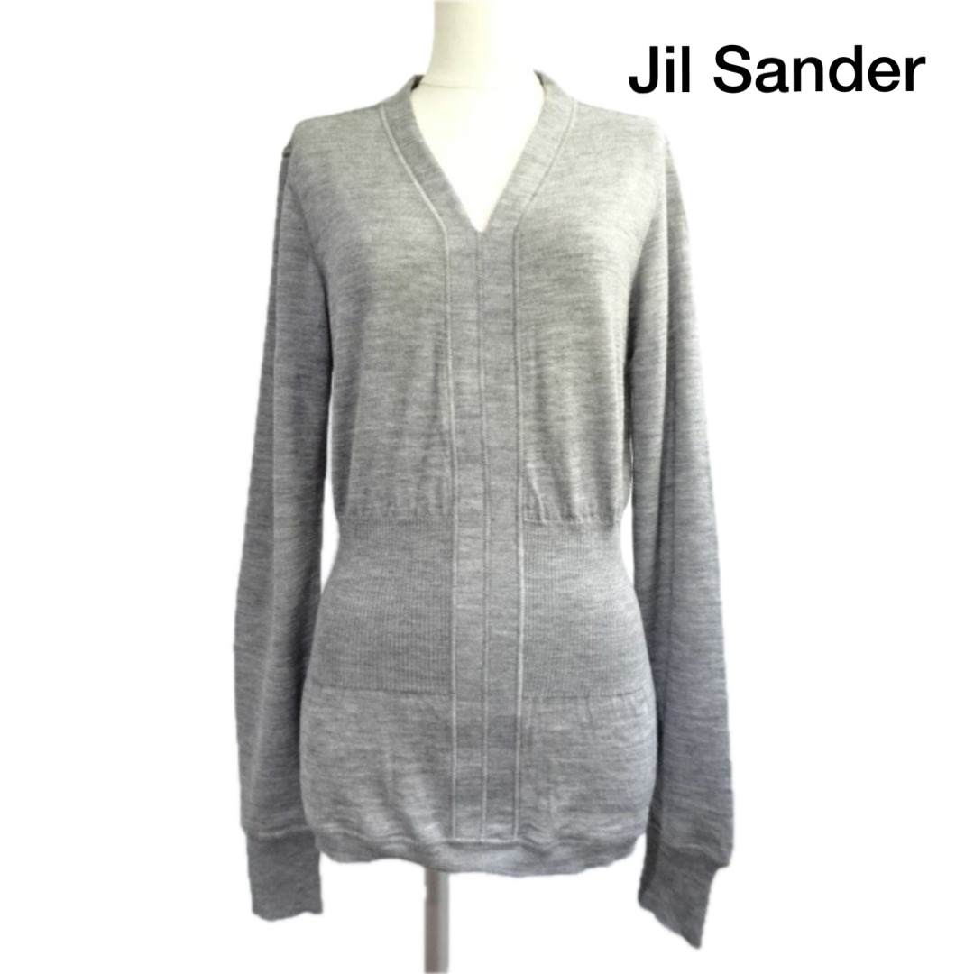 JIL SANDER - 【美品】Jil Sander ジルサンダーニットMグレー JIL SANDER - 【美品】Jil Sander ジルサンダーニットMグレー