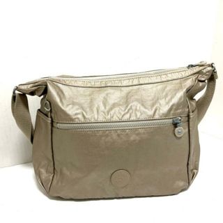 キプリング(kipling)のKipling(キプリング) ショルダーバッグ美品  - グレーベージュ コーティングキャンバス(ショルダーバッグ)