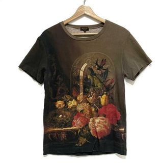 Paul Smith Collection(ポール スミス コレクション) 半袖Tシャツ サイズM メンズ - ダークブラウン×黒×マルチ クルーネック/フラワー(花)(Tシャツ/カットソー(半袖/袖なし))