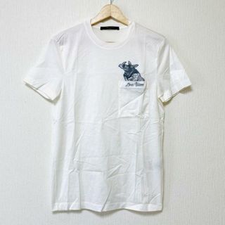 ルイヴィトン(LOUIS VUITTON)のLOUIS VUITTON(ルイヴィトン) 半袖Tシャツ サイズXXS XS メンズ美品  - RM171M JOB HBY33W 白 2017SS/チャップマンブラザーズロゴ刺繍(Tシャツ/カットソー(半袖/袖なし))