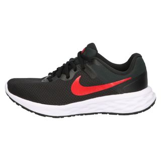 ナイキ(NIKE)のNIKE ナイキ REVOLUTION 6 DC3728-005 レヴォリューション 6 ランニングシューズ ローカットスニーカー ブラック/レッド US7.5/25.5cm(スニーカー)