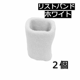 新品☆送料無料！リストバンド【ホワイト】【2個入り】(その他)