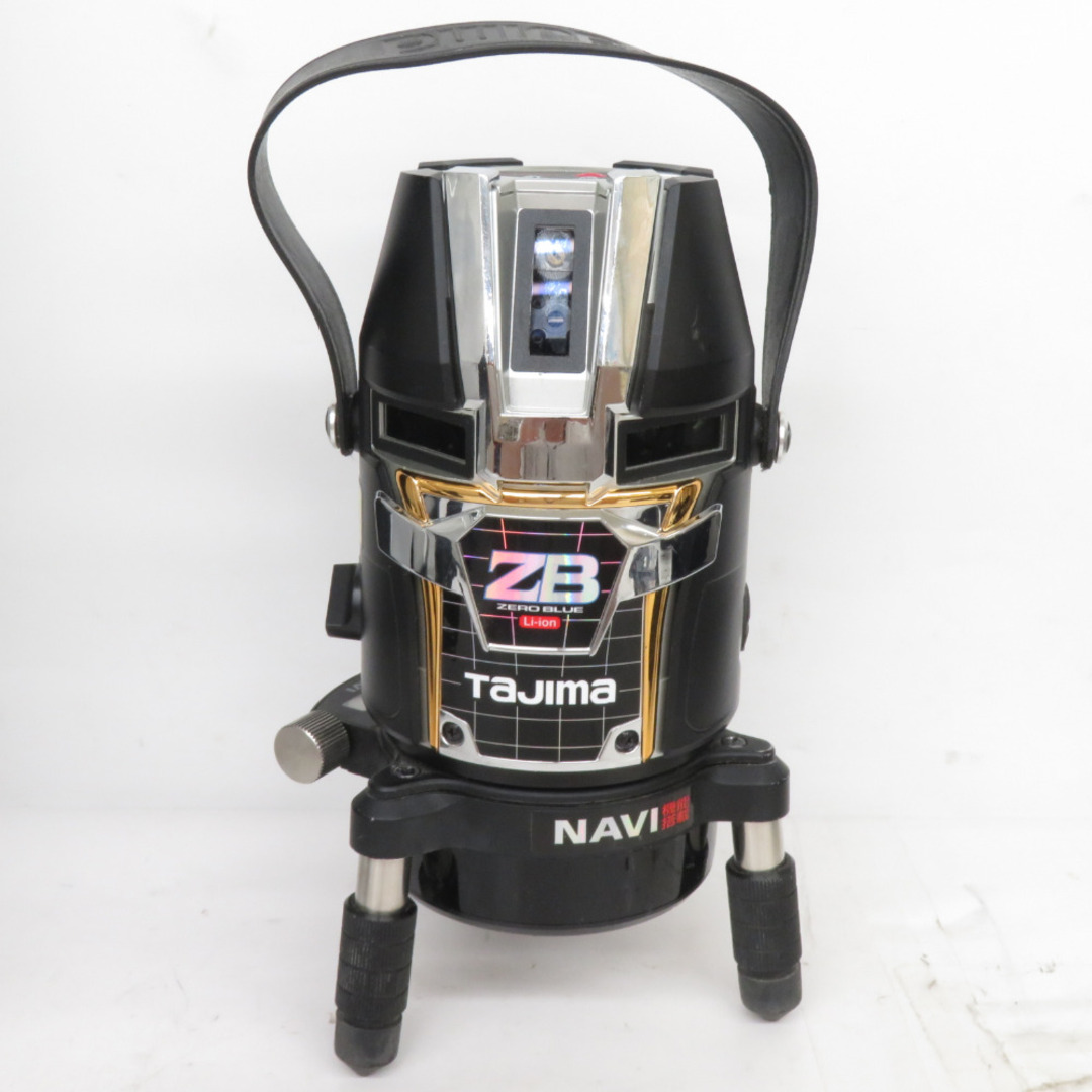 Tajima(タジマ)のTAJIMA タジマ TJMデザイン レーザー墨出器 ブルーグリーンレーザー ZERO BLUE NAVIジンバルKJC 矩十字・横全周・地墨 ケース・受光器・三脚・充電器・バッテリ1個セット ZEROBLN-KJC 中古 自動車/バイクのバイク(工具)の商品写真