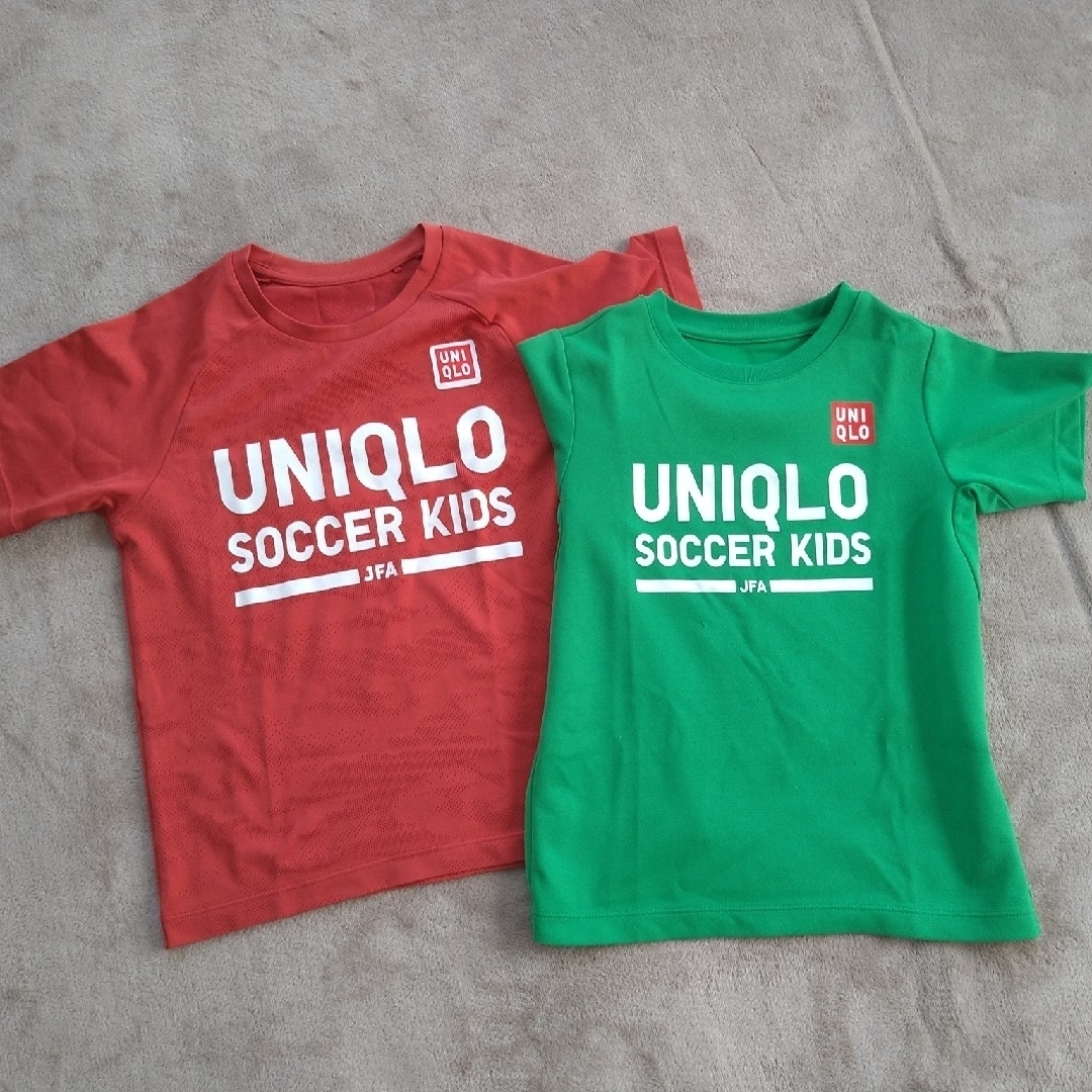 UNIQLO(ユニクロ)のユニクロ　半袖Tシャツ2枚セット＋ハーフパンツ1枚 キッズ/ベビー/マタニティのキッズ服男の子用(90cm~)(Tシャツ/カットソー)の商品写真