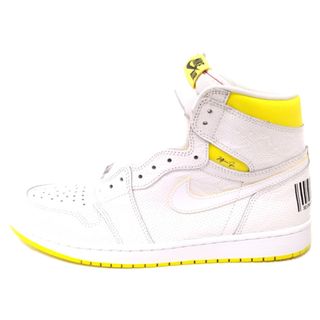 ナイキ(NIKE)のNIKE ナイキ AIR JORDAN 1 RETRO HIGH OG FIRST CLASS FLIGHT 555088-170 エアジョーダン1 レトロ ファーストクラス ハイカットスニーカー ホワイト/イエロー U9.5/27.5cm(スニーカー)