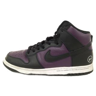 ナイキ(NIKE)のNIKE ナイキ ×FRAGMENT DUNK HIGH CITY PACK BEIJING フラグメント ダンクハイ シティパック 北京 ハイカットスニーカー DJ0382-600 ブラック/パープル US10/JP28cm(スニーカー)