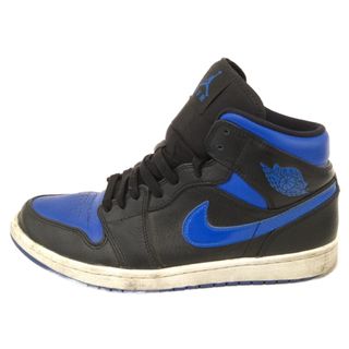 ナイキ(NIKE)のNIKE ナイキ AIR JORDAN 1 MID エアジョーダン1 ハイカットスニーカー ブルー/ブラック 554724-068(スニーカー)