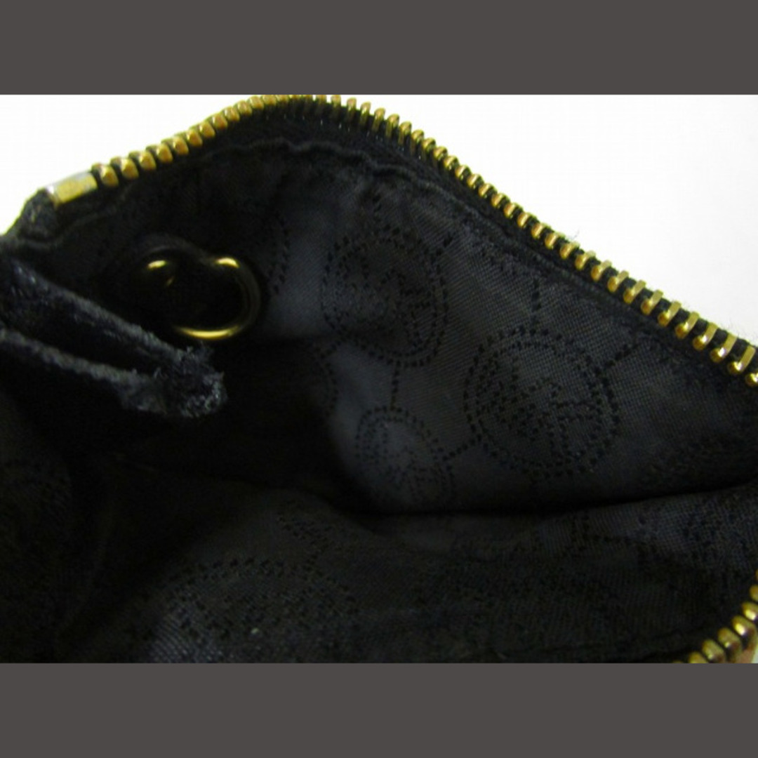 Michael Kors(マイケルコース)のマイケルコース MICHAEL KORS レザー コインケース 財布 金金具 黒 レディースのファッション小物(コインケース)の商品写真
