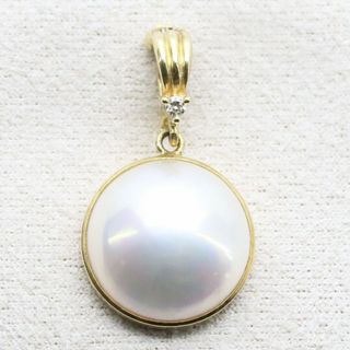 タサキ(TASAKI)の田崎真珠 ネックレストップ K18 ダイヤ マベパール タサキ /24-496S(チャーム)