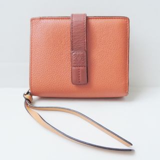 ロエベ(LOEWE)のLOEWE(ロエベ) 2つ折り財布 コンパクトジップウォレット ブラウン レザー(財布)