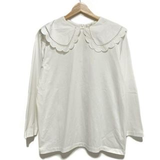 yori(ヨリ) 長袖カットソー サイズF レディース スカラップカラーロンTee YR2211-137AW-5 白(カットソー(長袖/七分))