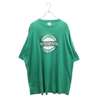 VETEMENTS ヴェトモン 20SS オーバーサイズビールバッジTシャツ カットソー SS20TR373 グリーン(Tシャツ/カットソー(半袖/袖なし))