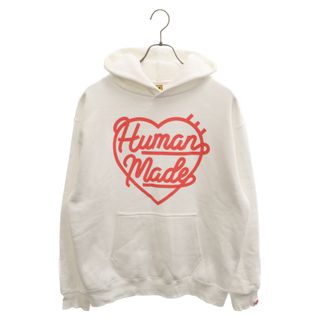 HUMAN MADE - HUMAN MADE ヒューマンメイド 22AW HEART SWEAT HOODIE ハートロゴプリント スウェットプルオーバーパーカー ホワイト