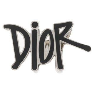 ディオール(Dior)のDIOR ディオール ×Shawn Stussy 20AW Logo Belt Buckle ロゴ ベルトバックル ブラック(その他)