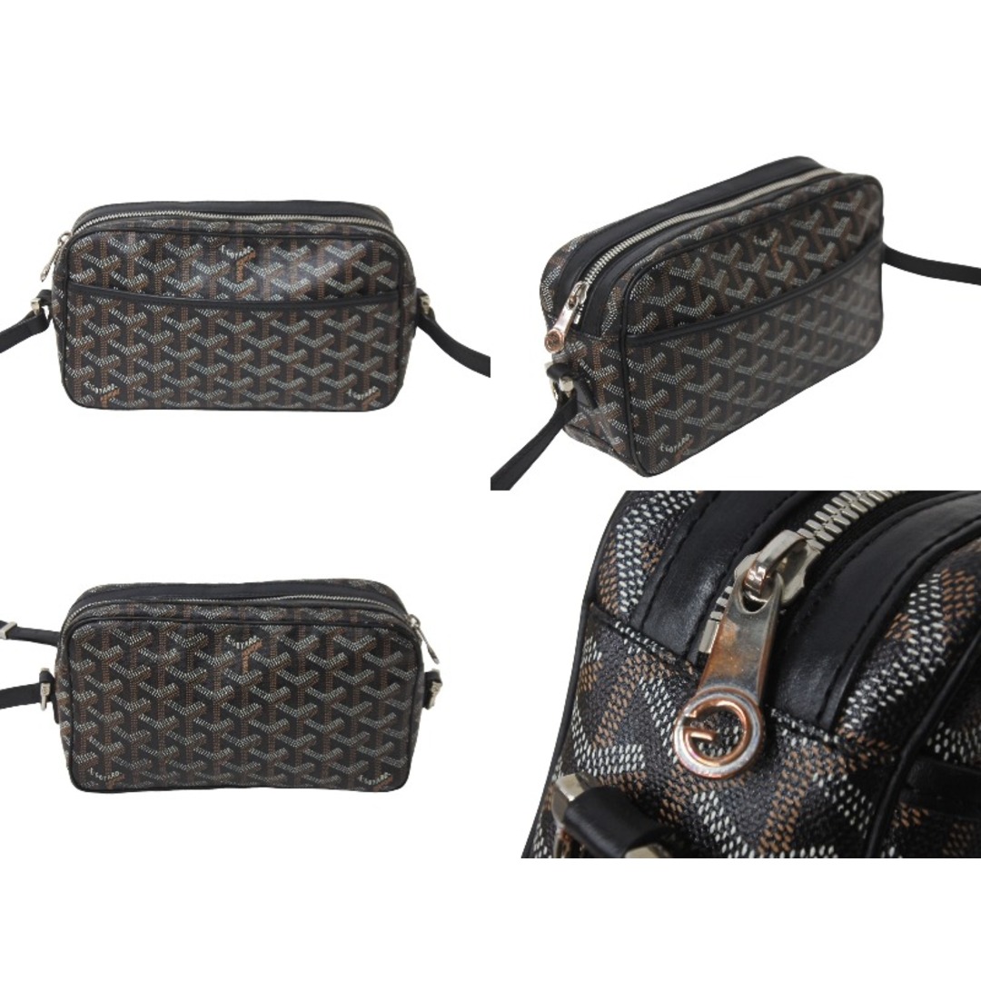 GOYARD(ゴヤール)のGOYARD ゴヤール カップヴェールPM ショルダーバッグ ゴヤールディンキャンバス セルヴォンカーフスキン ブラック 美品 中古 64028 レディースのバッグ(ショルダーバッグ)の商品写真