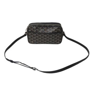 ゴヤール(GOYARD)のGOYARD ゴヤール カップヴェールPM ショルダーバッグ ゴヤールディンキャンバス セルヴォンカーフスキン ブラック 美品 中古 64028(ショルダーバッグ)