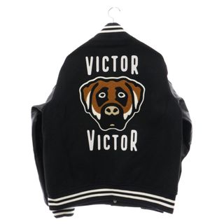 ヒューマンメイド(HUMAN MADE)のHUMAN MADE ヒューマンメイド 23AW xVICTOR VICTOR VARSITY JACKET DOG ドッグ刺繍バーシティジャケット スタジャン ブラック(スタジャン)