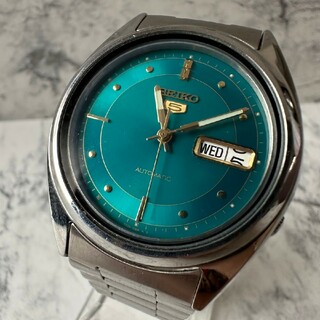 セイコー(SEIKO)のSEIKO セイコー 7s26-3040 グリーン セイコー5 セイコーファイブ(腕時計(アナログ))