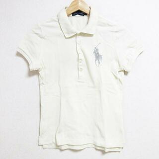 ラルフローレン(Ralph Lauren)のRalphLauren(ラルフローレン) 半袖ポロシャツ サイズM レディース ビッグポニー アイボリー ラインストーン(ポロシャツ)