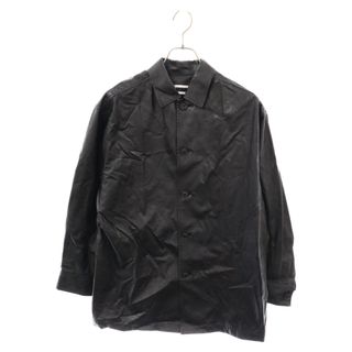 H BEAUTY&YOUTH UNITED ARROWS エイチビューティー＆ユースユナイテッドアローズ FAKE LEATHER SHIRT JACKET フェイクレザーロングコートジャケット ブラック 1625-299-4618(フライトジャケット)