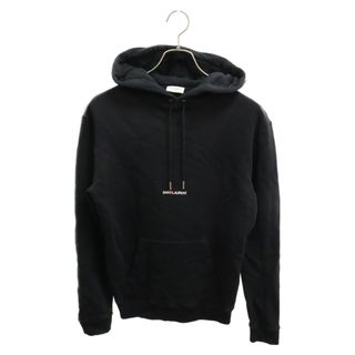 サンローラン(Saint Laurent)のSAINT LAURENT PARIS サンローランパリ RIVE GAUCHE HOODIE ロゴプリントプルオーバーパーカー フーディー ブラック レディース TP58 464343 YB2EZ(パーカー)