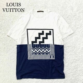 LOUIS VUITTON - 【未使用級】LOUIS VUITTON Tシャツ 半袖 バイカラー ロゴ M
