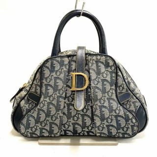 クリスチャンディオール(Christian Dior)のDIOR/ChristianDior(ディオール/クリスチャンディオール) ハンドバッグ ダブルサドルバッグ ネイビー ジャガード×レザー(ハンドバッグ)