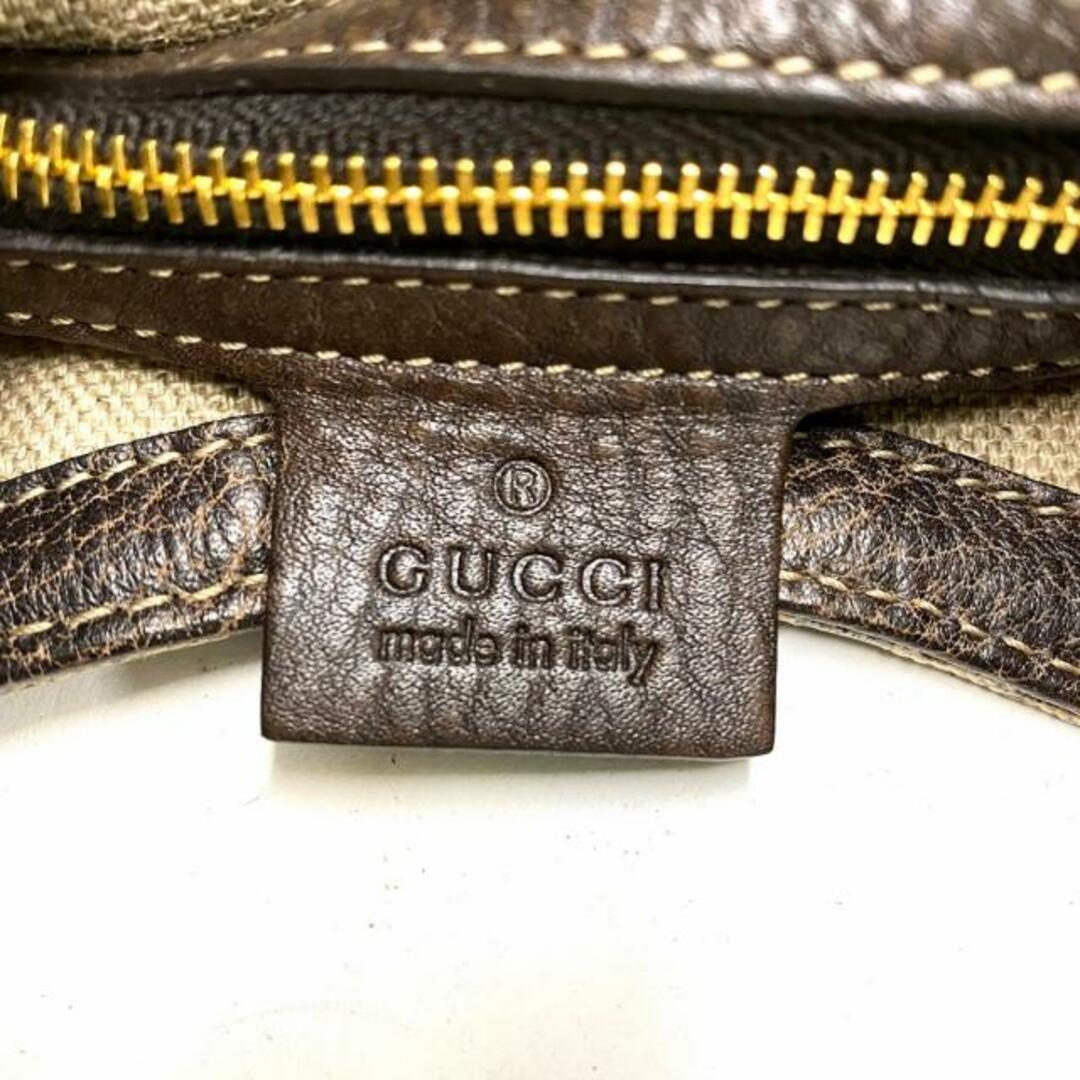 Gucci(グッチ)のGUCCI(グッチ) ハンドバッグ クリスタルGG/ニュージャッキー 219725 ベージュ×ダークブラウン コーティングキャンバス×レザー レディースのバッグ(ハンドバッグ)の商品写真