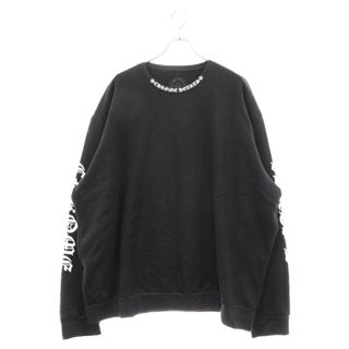 Chrome Hearts - CHROME HEARTS クロムハーツ SWTSHRT PLVRスウェット ネックロゴプリントスウェットトレーナー ブラック