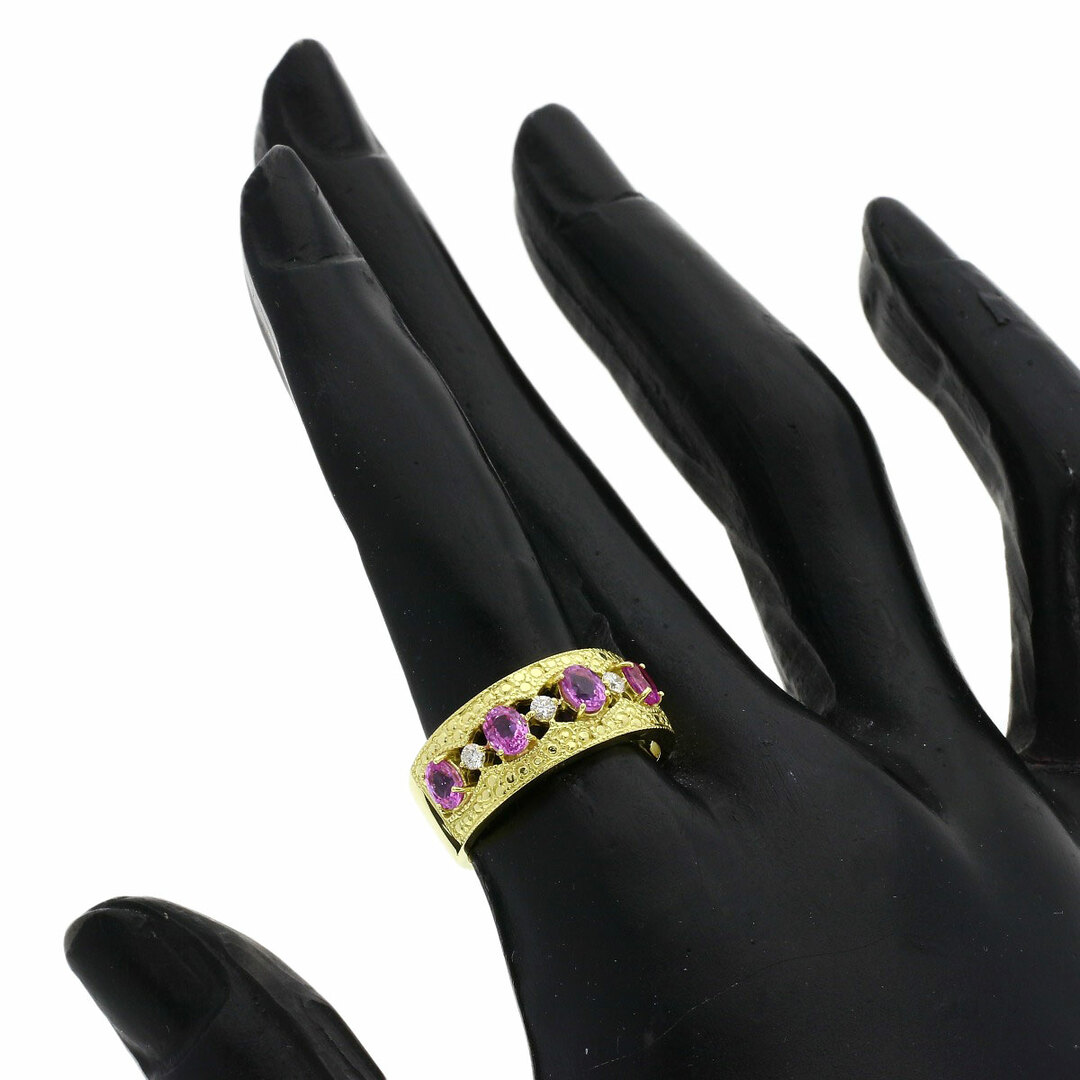 SELECT JEWELRY ピンクサファイア ダイヤモンド リング・指輪 K18YG レディース レディースのアクセサリー(リング(指輪))の商品写真