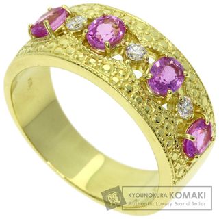 SELECT JEWELRY ピンクサファイア ダイヤモンド リング・指輪 K18YG レディース(リング(指輪))