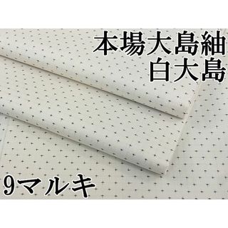 平和屋1■極上　本場大島紬　白大島　9マルキ　逸品　CZAA0026s4(着物)