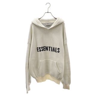 FOG Essentials エフオージー エッセンシャルズ FRONT LOGO KNIT HOODIE プルオーバーニット パーカー フロントロゴ アイボリー(パーカー)