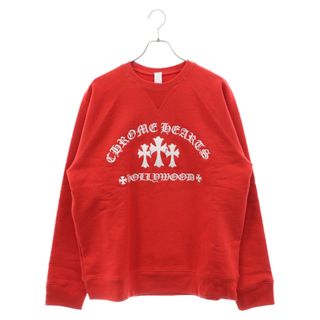 クロムハーツ(Chrome Hearts)のCHROME HEARTS クロムハーツ Y NOT Cemetery Cross Crewneck Sweat King Taco ワイノットセメタリー クロス クルーネックスウェット トレーナーキングタコ レッド(スウェット)