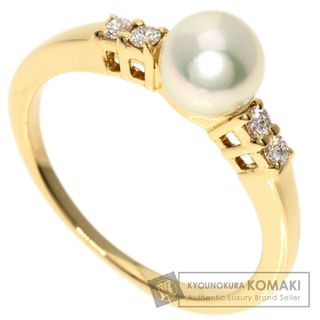 ミキモト(MIKIMOTO)のMIKIMOTO パール 真珠 ダイヤモンド リング・指輪 K18YG レディース(リング(指輪))