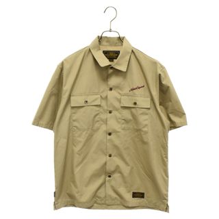 ネイバーフッド(NEIGHBORHOOD)のNEIGHBORHOOD ネイバーフッド 20SS CLASSIC WORK EC-SHIRT クラッシク ワーク ショートスリーブ 刺繍デザイン 半袖シャツ ブラウン 201TSNH-SHM12(シャツ)