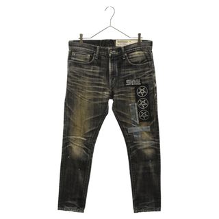 NEIGHBORHOOD ネイバーフッド 18SS METAL SAVAGE 2.DP NARROW パッチデザイン ウォッシュ加工 ナロー デニムパンツ 181DCNH-PTM21