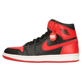 ナイキ(NIKE)のNIKE ナイキ 【観賞用 01年製】AIR JORDAN 1 RETRO HIGH BRED エアジョーダン1 ブレッド ハイカットスニーカー ブラック/レッド US9/27cm 136066-061(スニーカー)