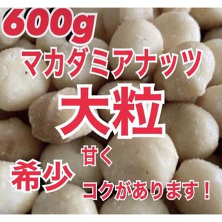 マカダミアナッツ　600g 素焼き　無塩　大粒　健康　美容　送料無料(乾物)