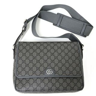 グッチ(Gucci)のグッチ GUCCI オフィディア メッセンジャーバッグ グレー＆ブラック GGスプリーム テンダー キャンバス メンズ 761741 【中古】A(ショルダーバッグ)