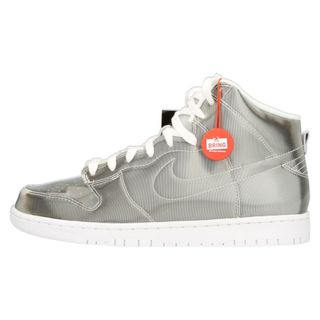 ナイキ(NIKE)のNIKE ナイキ ×CLOT DUNK HIGH SILVER FLIX クロット ダンク シルバーフラックス ハイカットスニーカー グレー US9.5/27.5cm DH4444-900(スニーカー)