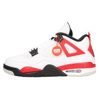 ナイキ(NIKE)のNIKE ナイキ AIR JORDAN 4 RETRO SE RED CEMENT DH6927-161 エアジョーダン4レトロレッドセメント ハイカットスニーカー ホワイト/レッド US10/28cm(スニーカー)