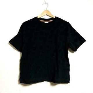 ポールスミス(Paul Smith)のPaulSmith(ポールスミス) 半袖Tシャツ サイズM レディース - 黒 クルーネック/パイル/花柄(Tシャツ(半袖/袖なし))