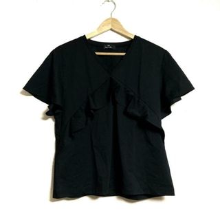 ポールスミス(Paul Smith)のPaulSmith(ポールスミス) 半袖Tシャツ サイズM レディース - 黒 Vネック/フリル(Tシャツ(半袖/袖なし))