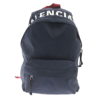 バレンシアガ(Balenciaga)のBALENCIAGA バレンシアガ WHEEL BACKPACK ウィールロゴ刺繍バックパック リュック ネイビー/レッド 565798(バッグパック/リュック)