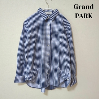 グランドパーク(Grand PARK)のGrand PARK　ギンガムチェック　バックギャザーシャツ　スリット　　F(シャツ/ブラウス(長袖/七分))