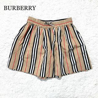 BURBERRY - 【極美品】BURBERRY ショートパンツ スカート風 ノバストライプ 14Y